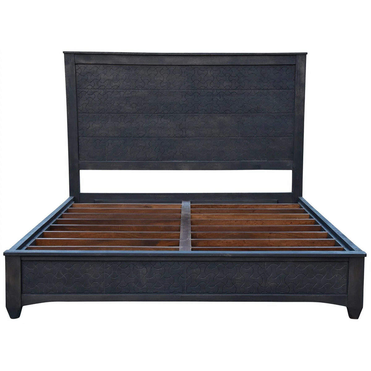 Solid Wood Hand-Carved California King Bed K1078