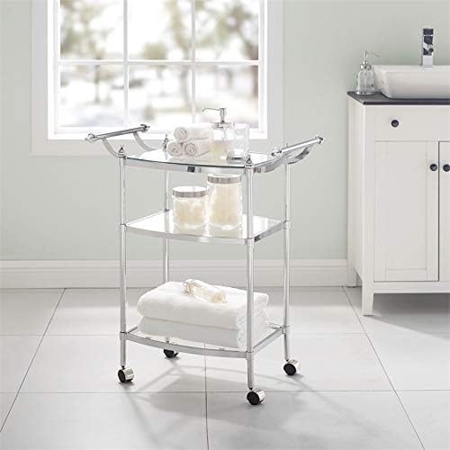 Metal Bar Cart in Chrome N889154