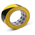 Black/Yellow Aisle Marking Tape 3" x 36 Yards 7 Mil 16 Rolls B743