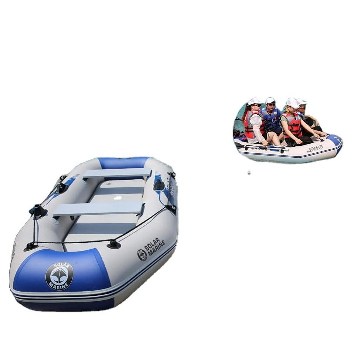 2.3m PVC Inflatable Rowing Boat with Oars and Pump K56185