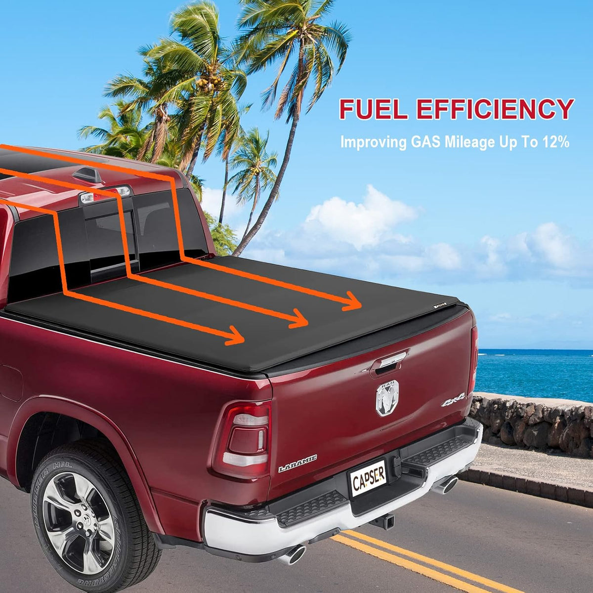 5.7ft Tri-fold Truck Bed Tonneau Cover S517