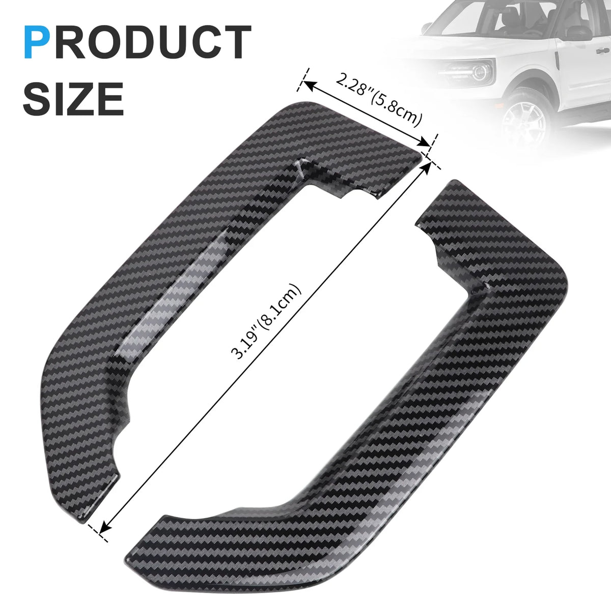 Carbon Fiber Side Fender Vents Trim for Ford Bronco Sport X227841