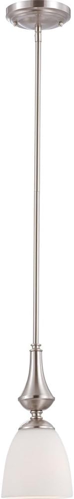 Three Light Vanity Frosted Glass Brushed Nickel Fixture R304