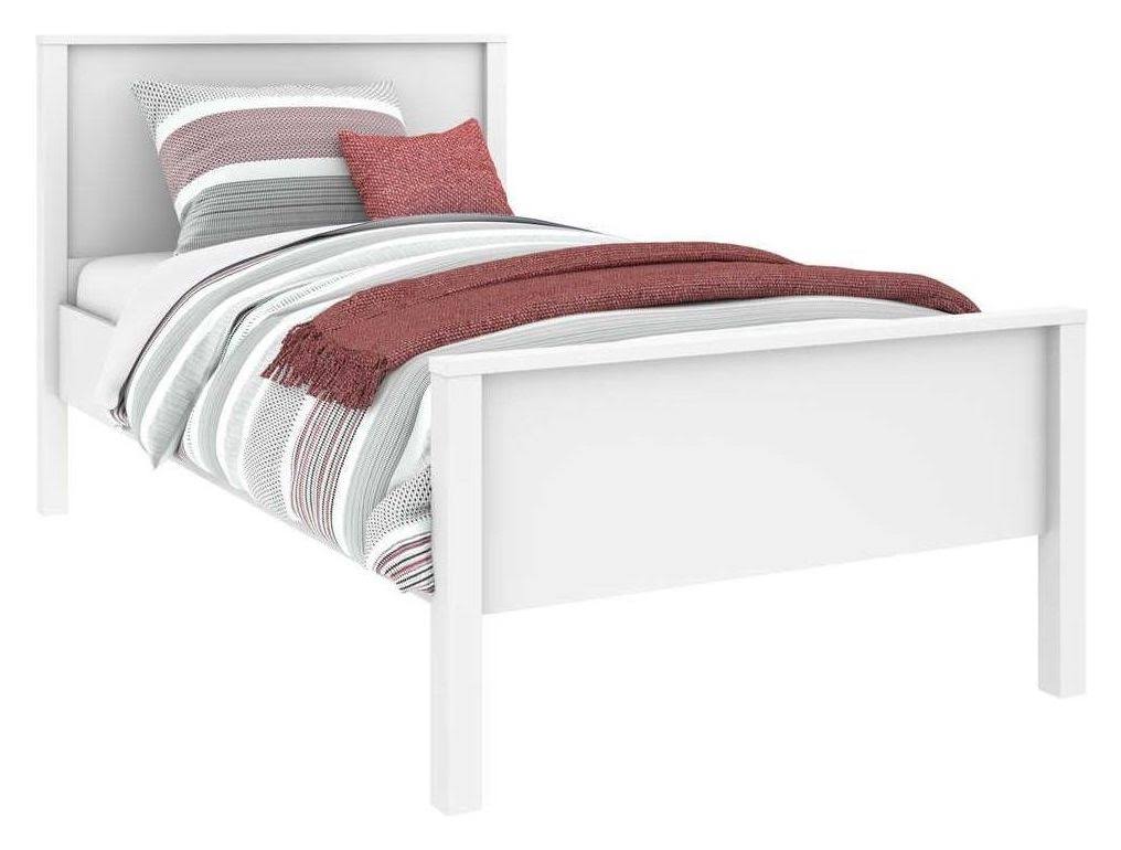 White Twin Platform Bed M983