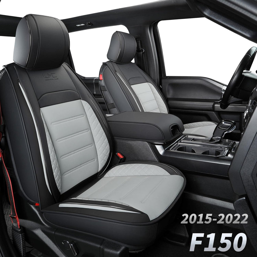 Black Faux Leather Seat Covers Full Set T5701