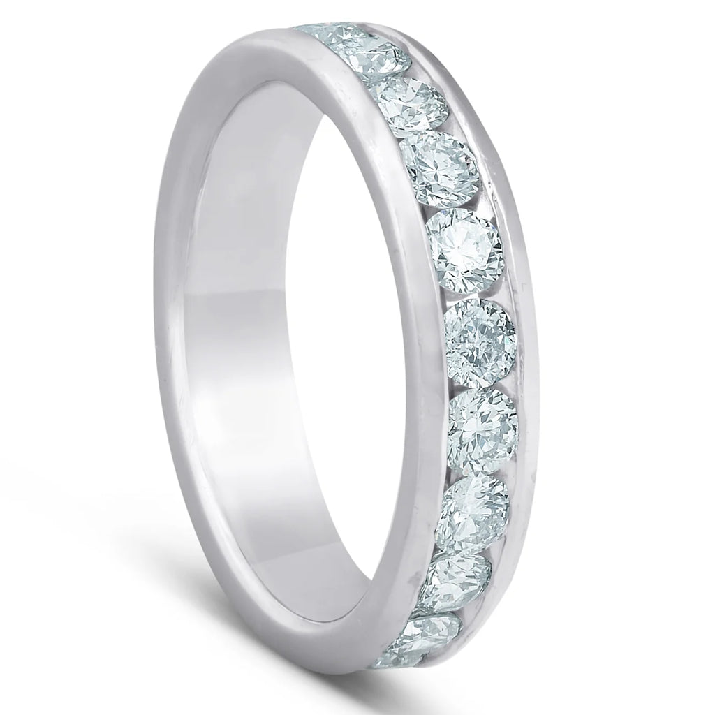 Platinum 1ct Channel Set Diamond Wedding Ring T2090