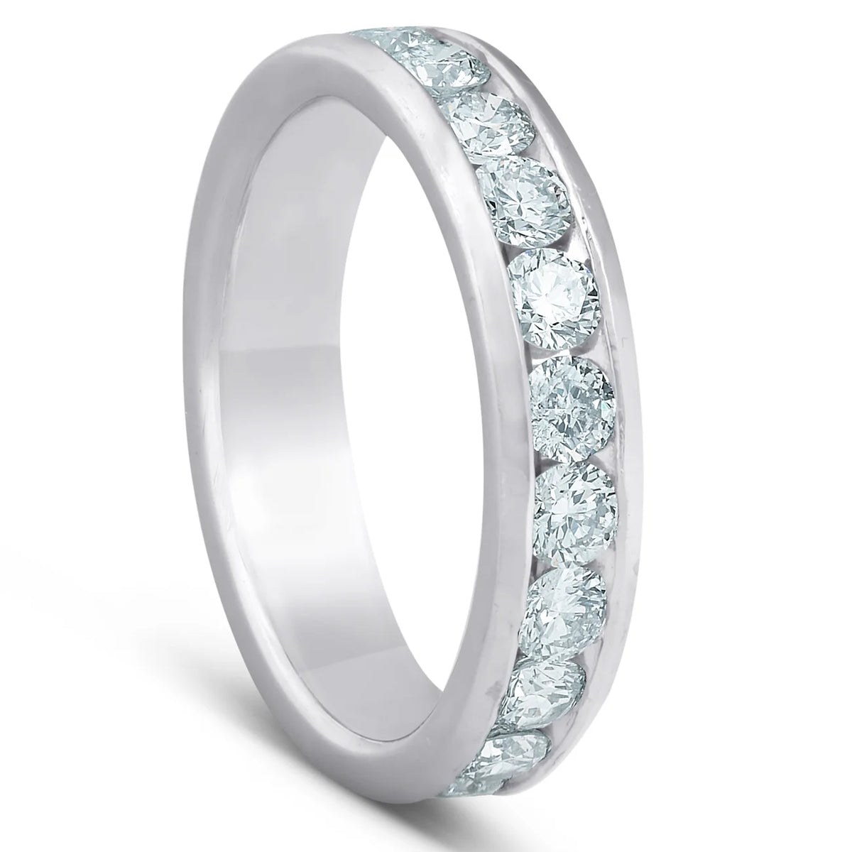 Platinum 1ct Channel Set Diamond Wedding Ring T2090