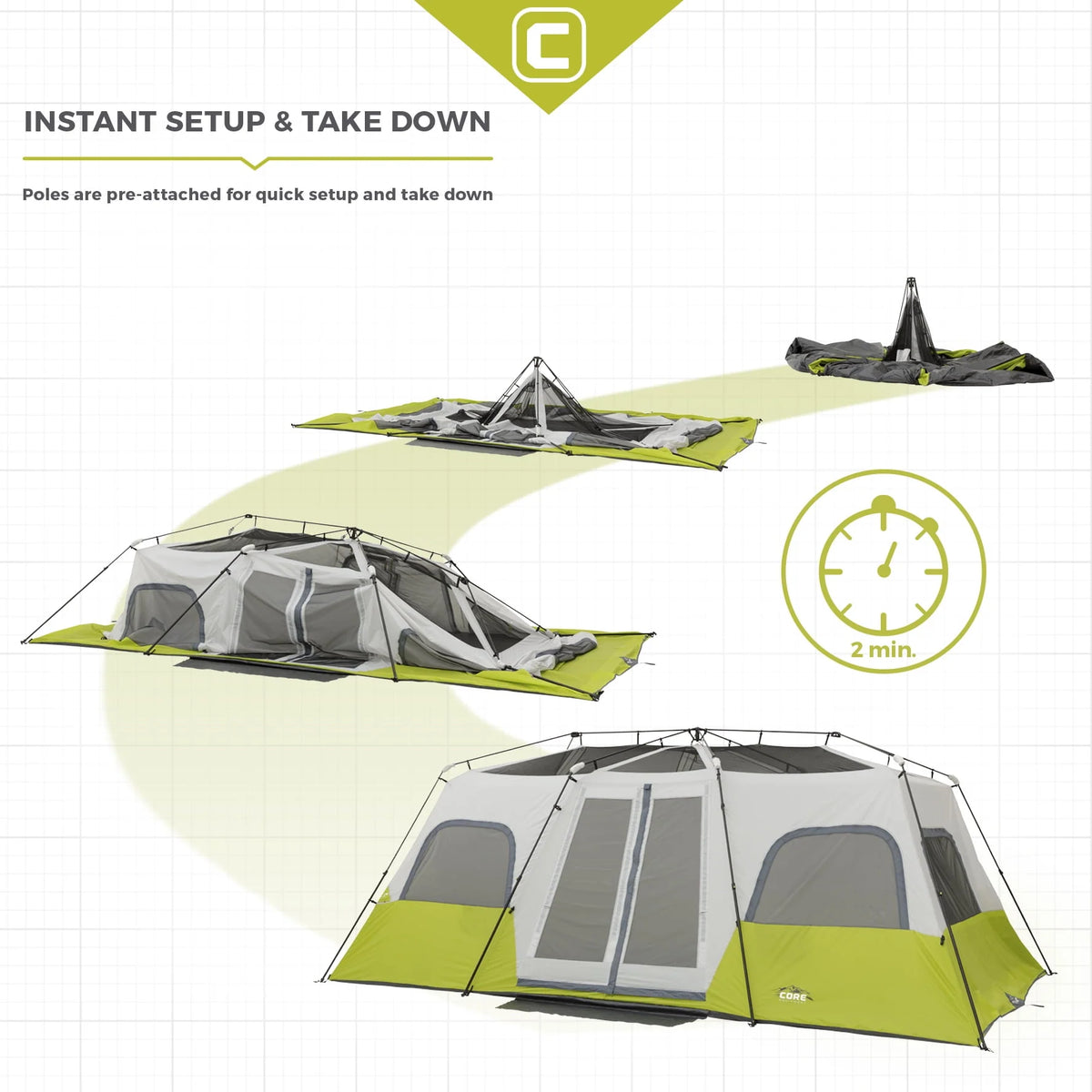 12 Person Cabin Tent S398718