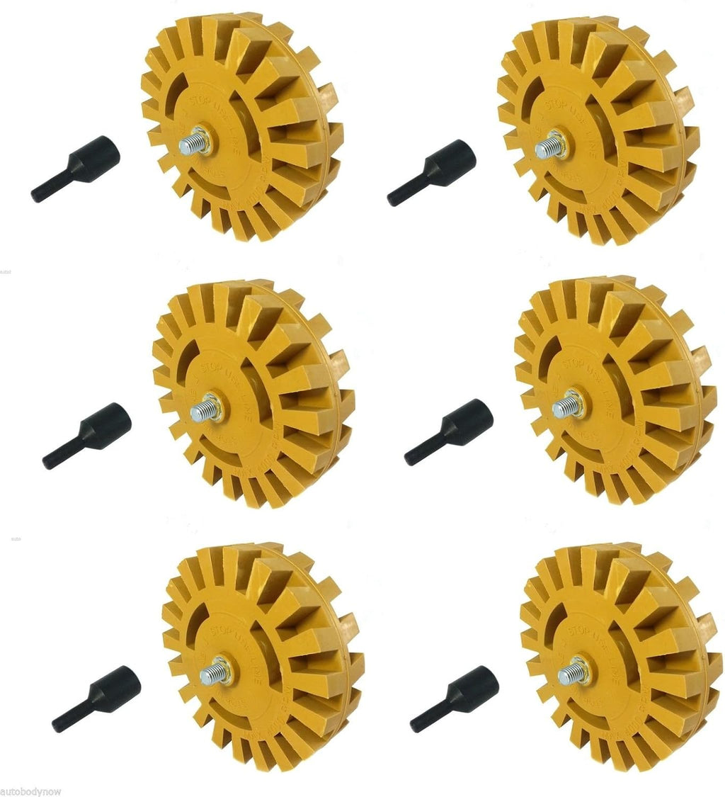 Rubber Eraser Wheel with Drill Adapter 6-pack, Pack of 2 P8768