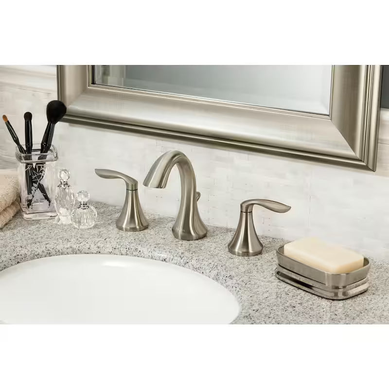 8 in. Widespread 2-Handle Bathroom Faucet Trim Kit in Brushed Nickel P313
