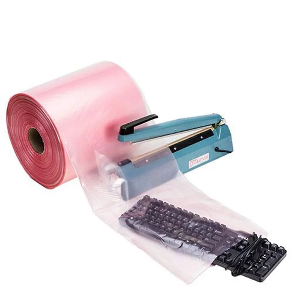 Pink Anti-Static Poly Tubing 24" x 500 6 mil F534