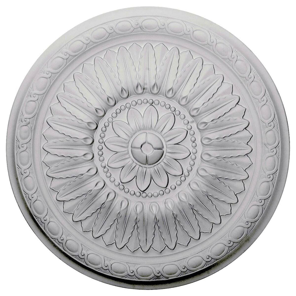 24 inch x 1 5/8 inch Hand-Painted Steel Gray Ceiling Medallion K682781