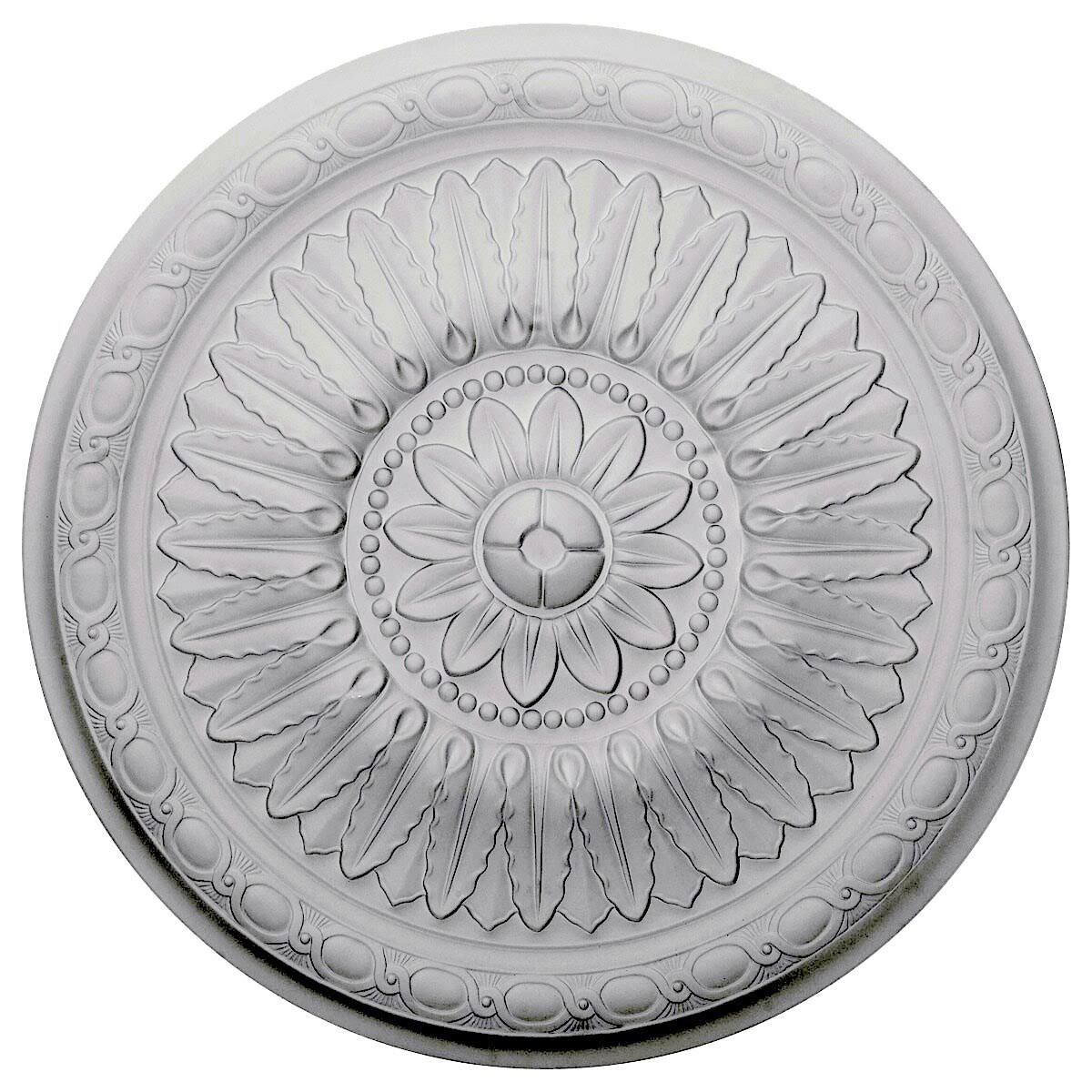 24 inch x 1 5/8 inch Hand-Painted Steel Gray Ceiling Medallion K682781