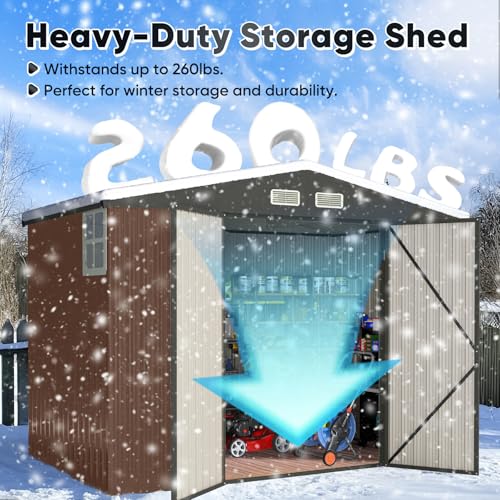 5X3 FT Heavy Duty Outdoor Metal Storage Shed A52737
