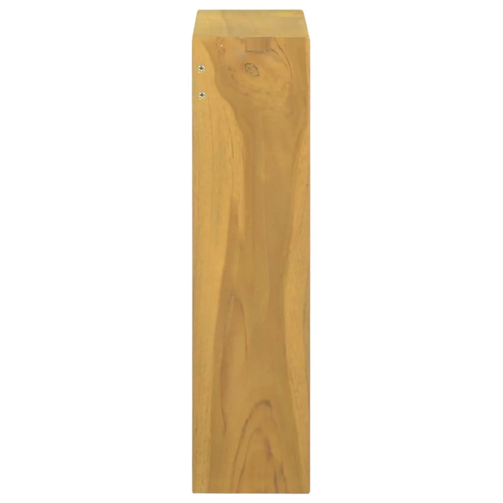 Wall Mounted Teak Wood Mirror Cabinet with Open Shelf N92169