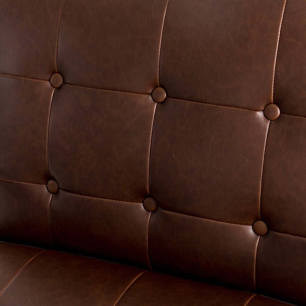Black PU Leather Tufted Accent Chair G65684