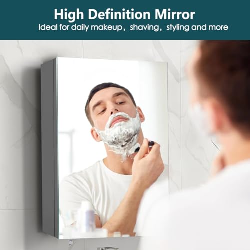 18 inch x 24 inch Frameless Mirror Medicine Cabinet E90630