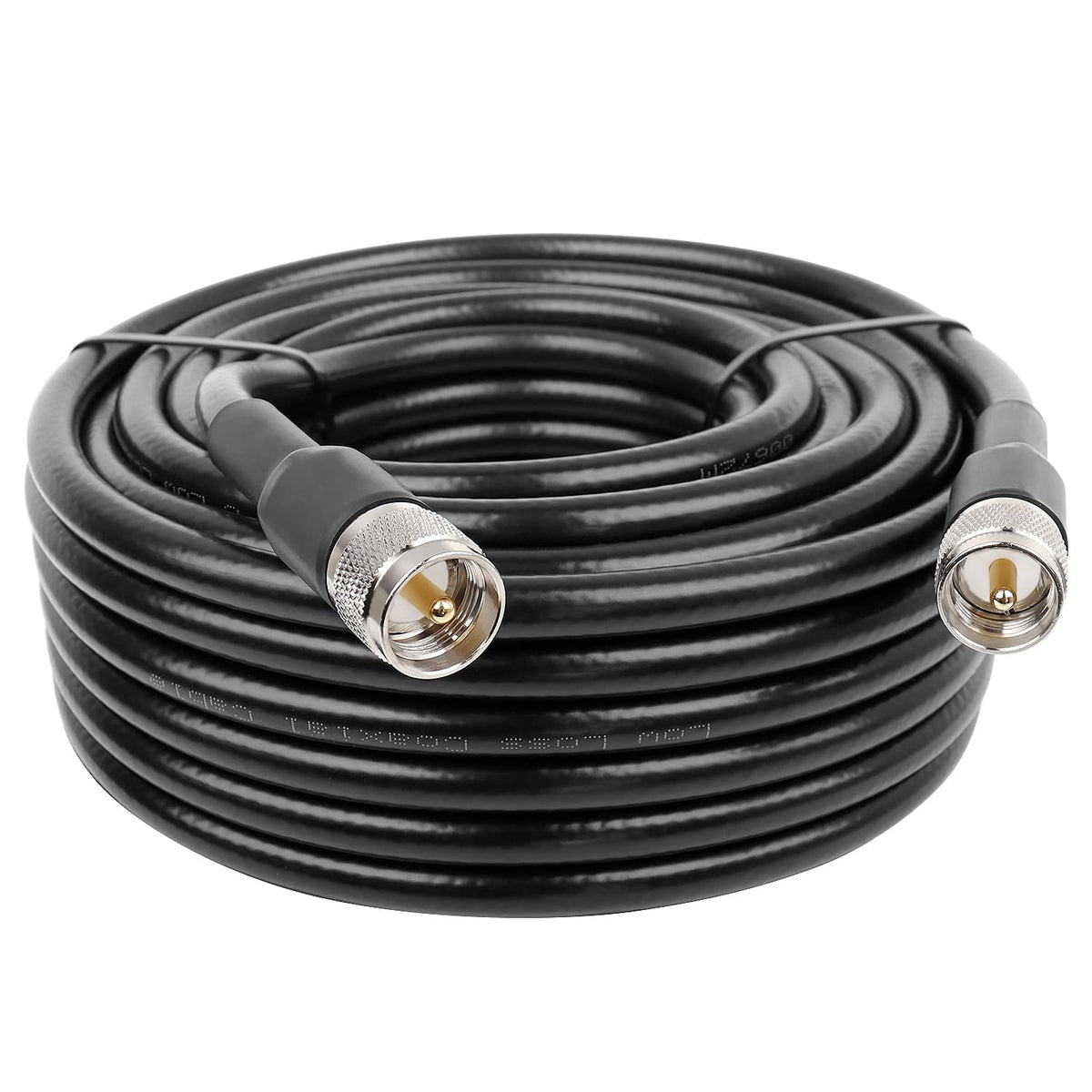 PL259 CB Coax Cable 50ft, RG8 UHF Male 50 Ohm Jumper Cable K18567