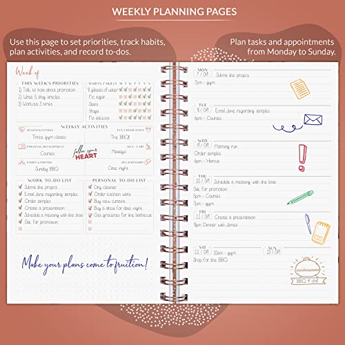 Undated Weekly Planner 6.1" x 8.1" Wild Purple Q233
