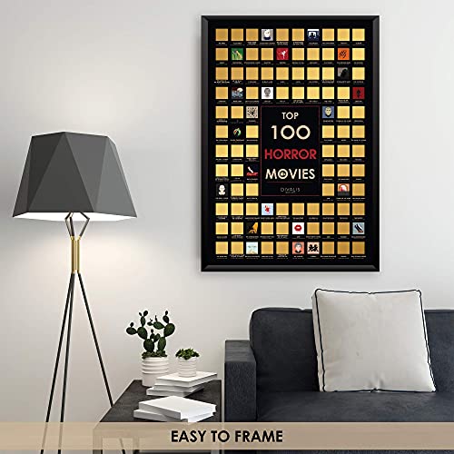 Horror Movies Scratch off Poster U170