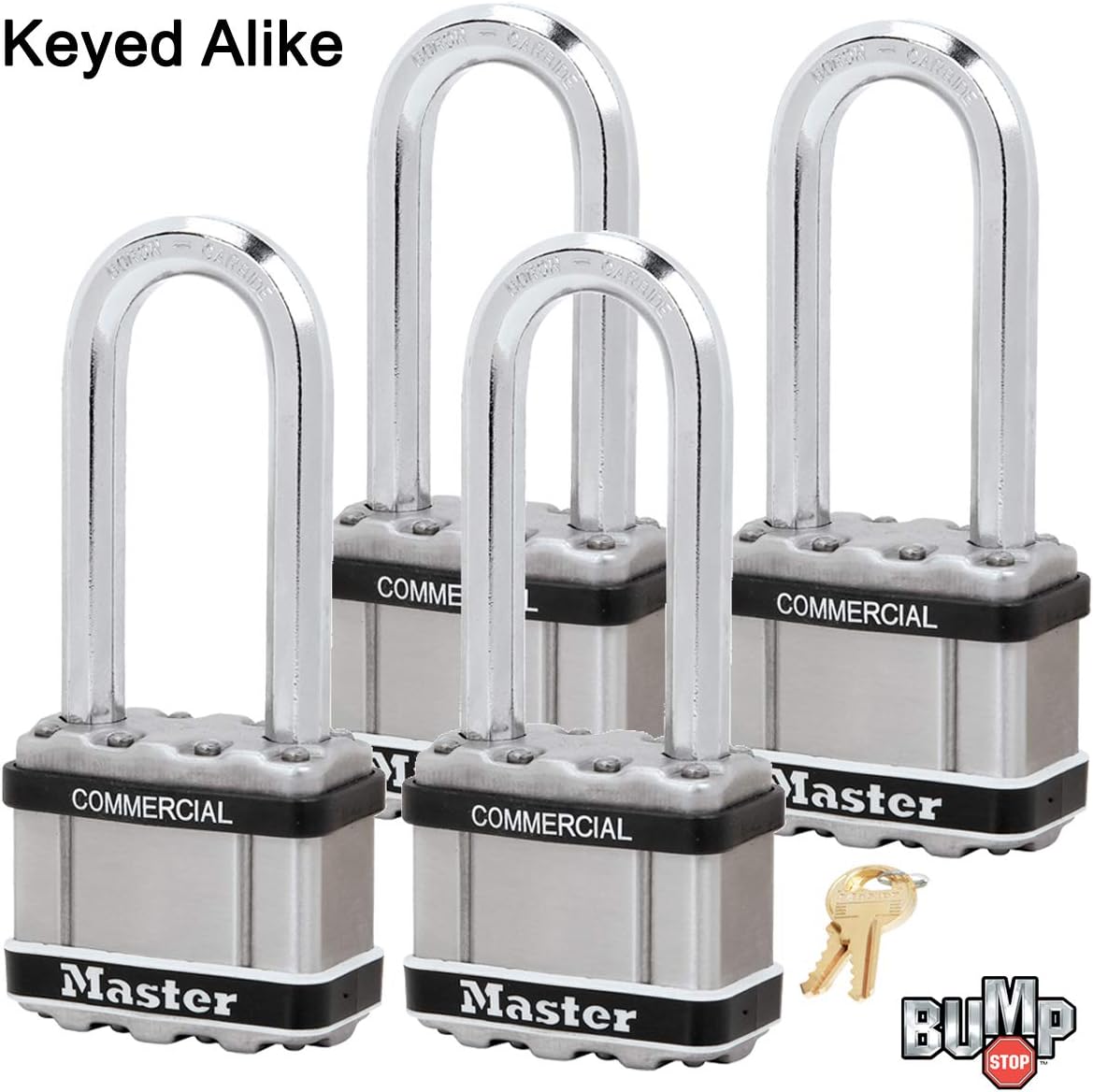 Master Lock Magnum Padlock, 8 Keyed Alike Locks R4903