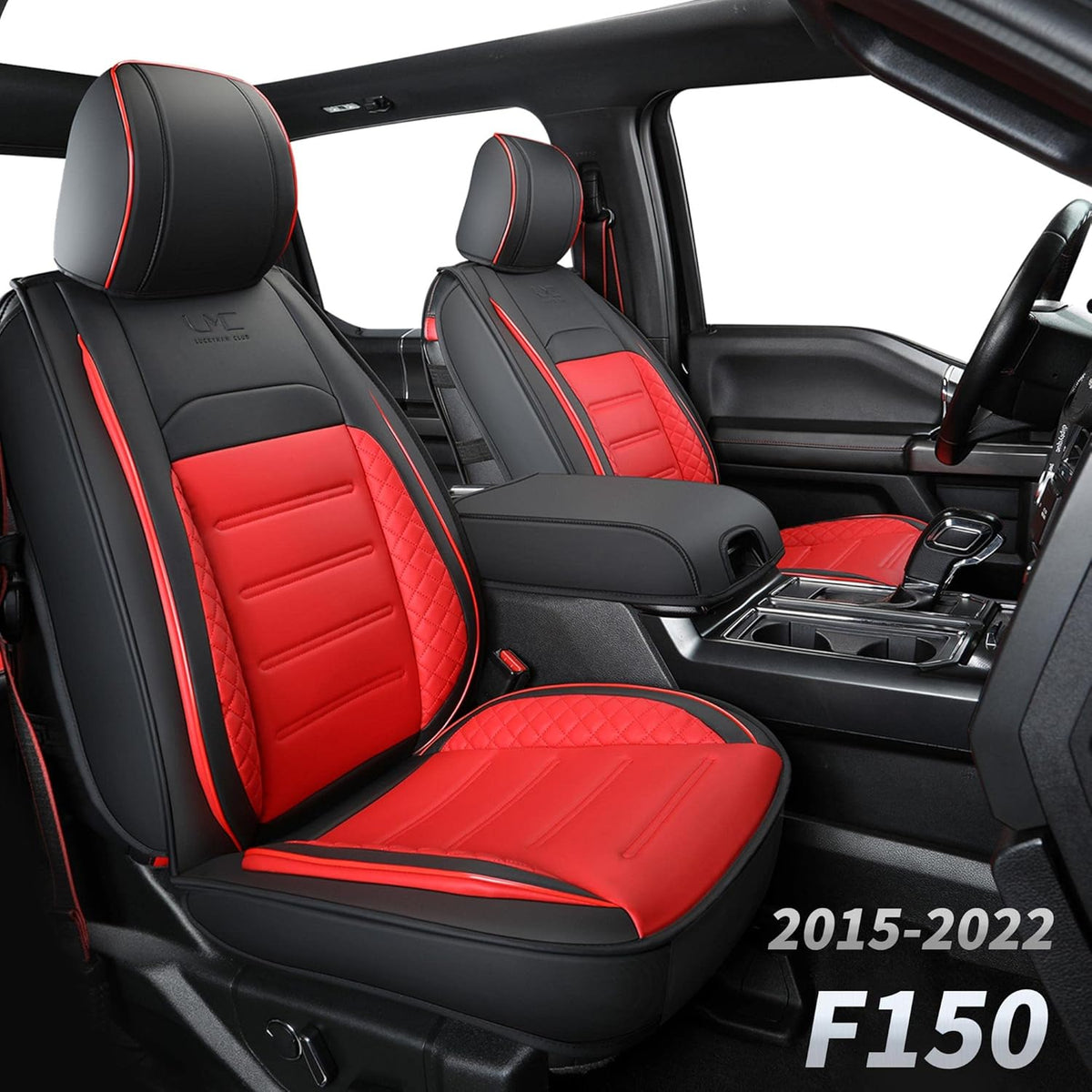 Black Faux Leather Seat Covers Full Set T5701