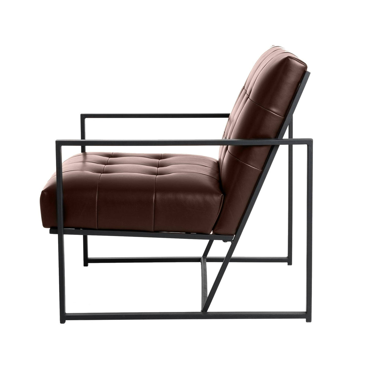 Black PU Leather Tufted Accent Chair G65684