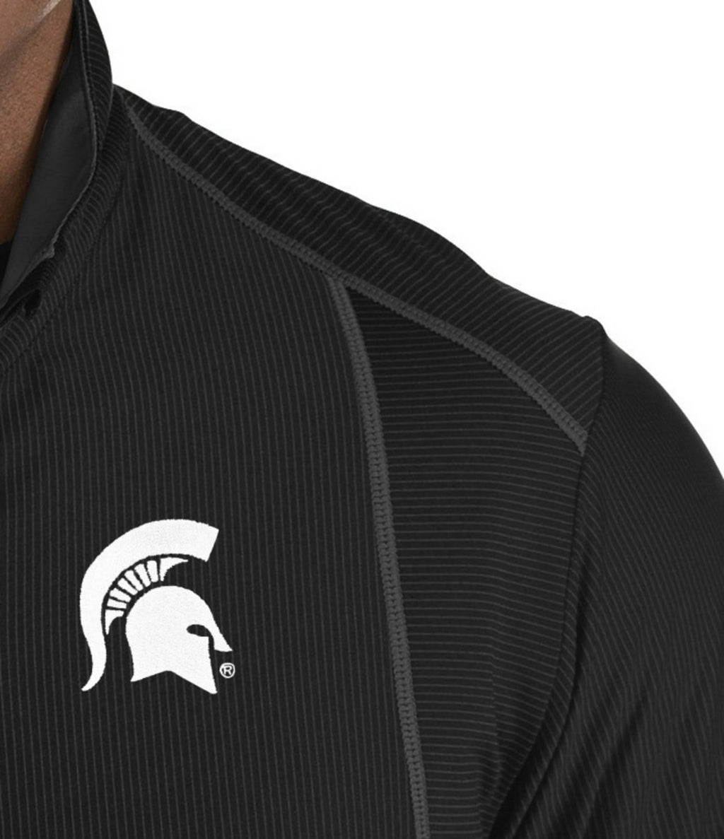 Michigan State Black Half-Zip Pullover E4308