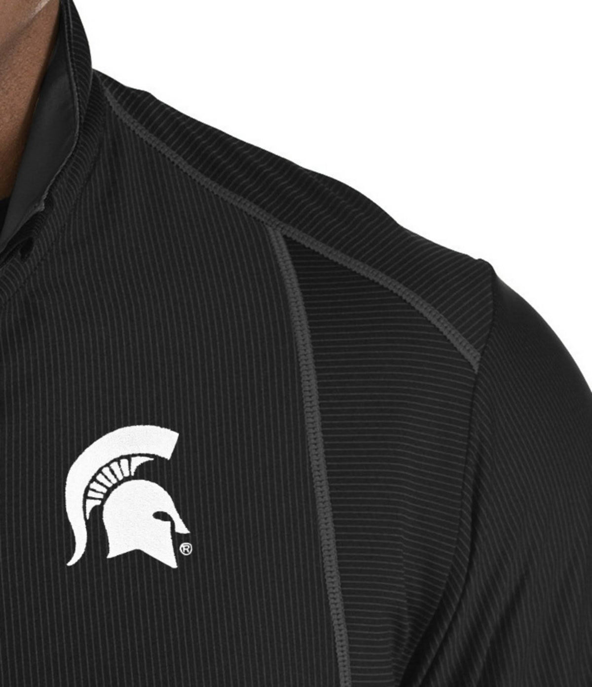 Michigan State Black Half-Zip Pullover E4308
