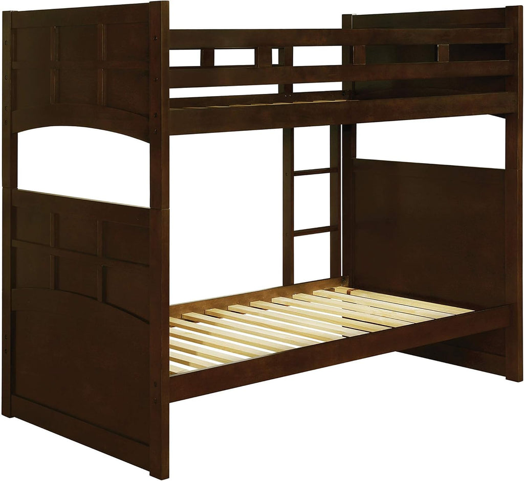 Cappuccino Twin Over Twin Bunk Bed X6724