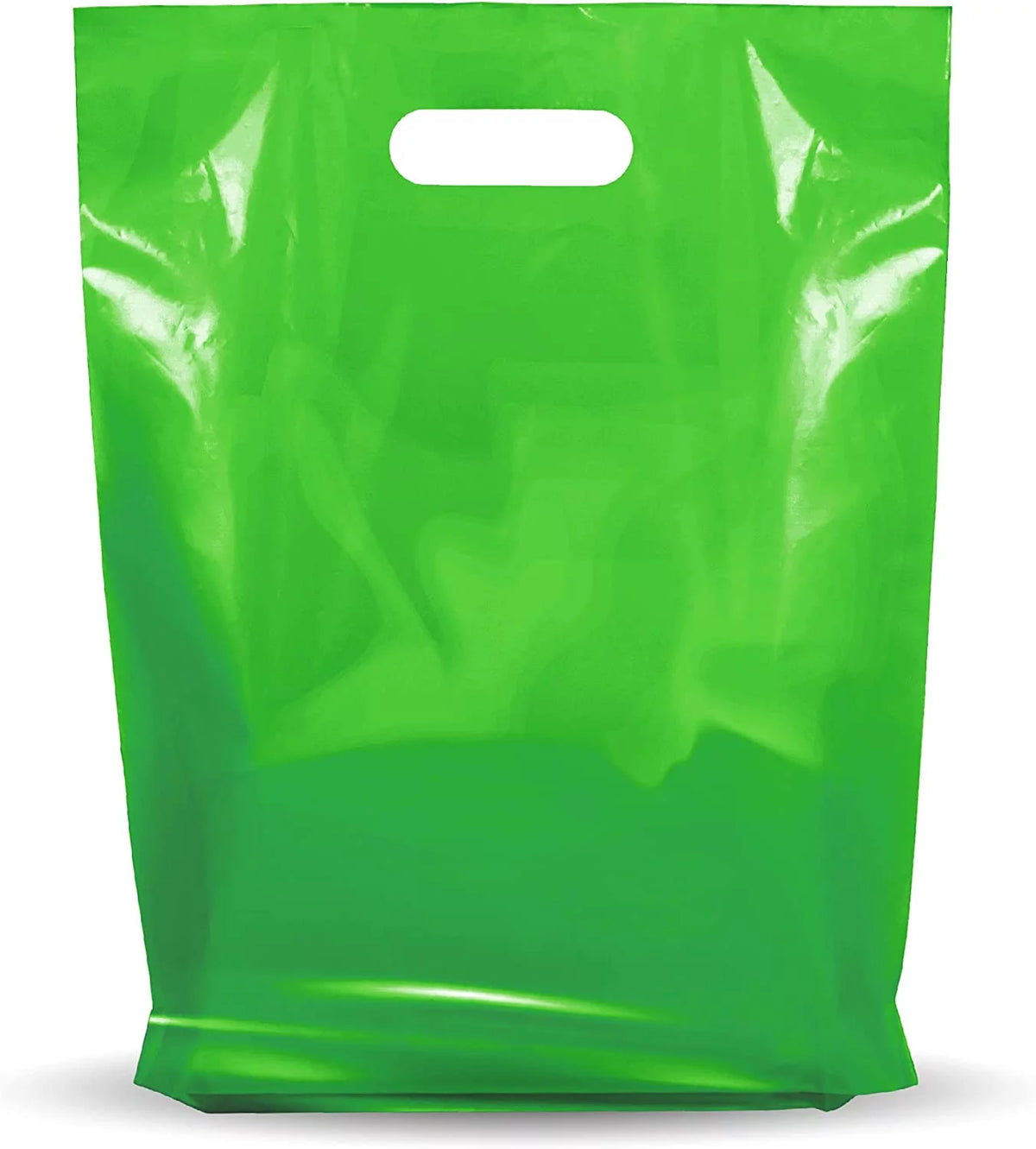 1000 Pack 9" x 12" 1.25 mil Green Glossy Plastic Retail Bags E73569