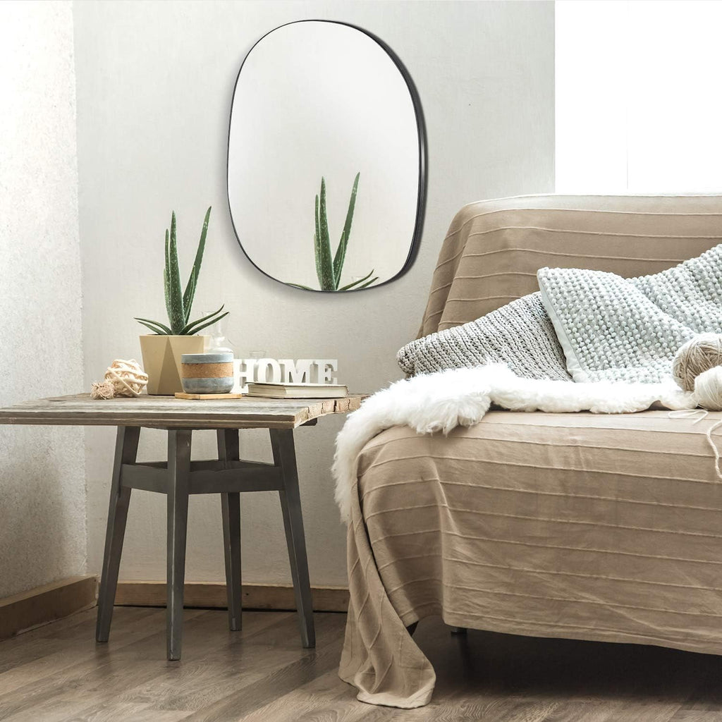 Asymmetrical Wall Mounted Mirror, 19.7 x 20.5 Inches Z30813