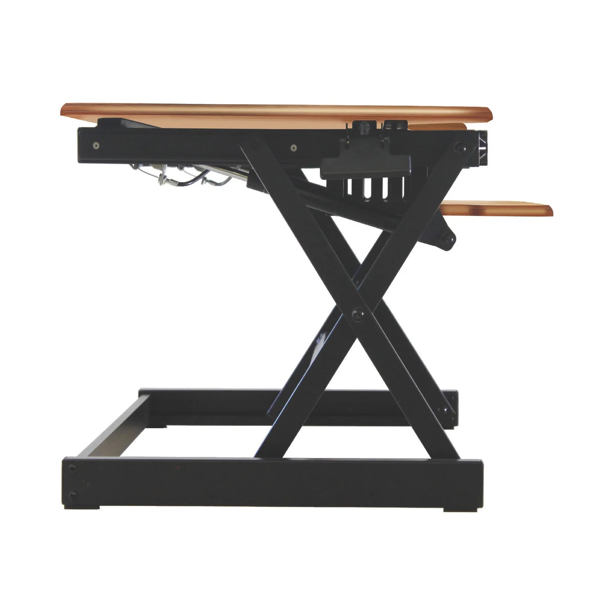 32" Height Adjustable Standing Desk Converter Teak Wood Grain P3075