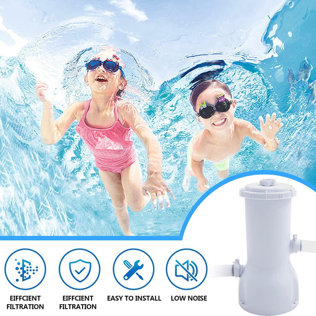 1000 GPH Above Ground Pool Filter Pump with 1 Filter Cartridge, 110-120V with GFCI, Pack of 2 E8057