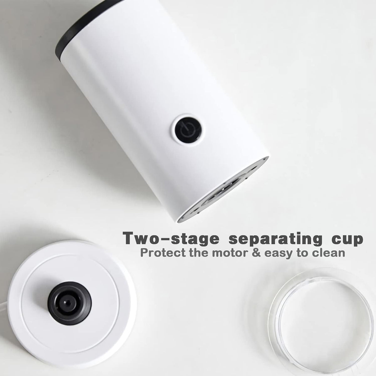 White Electric Milk Frother Warmer, Pack of 2 Q816
