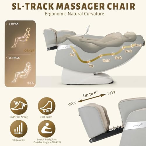 3D Full Body Zero Gravity Massage Chair with Heat and SL-Track N4194