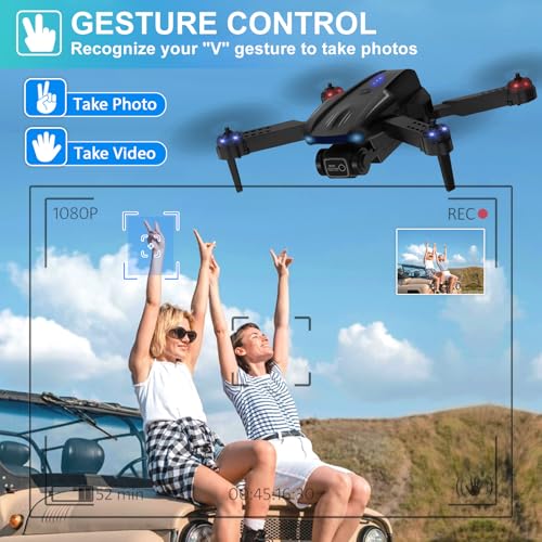 Foldable FPV Drone with 1080P HD Camera, 2 Batteries V363