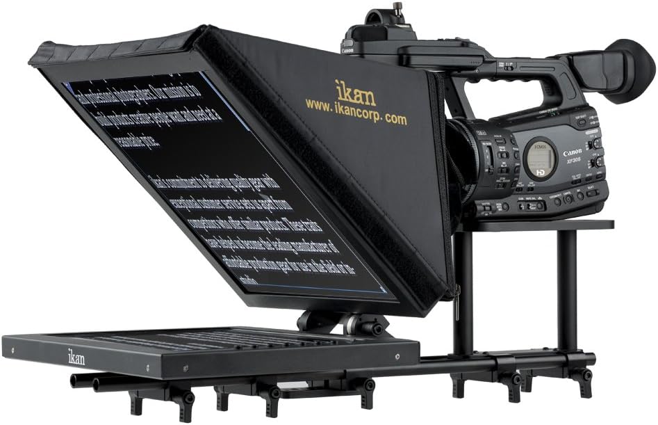 15-inch Adjustable Glass Teleprompter - Black U6767