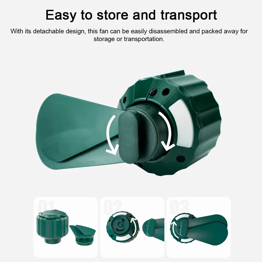 USB Rechargeable Portable Ceiling Hung Fan with Remote Controller W9867