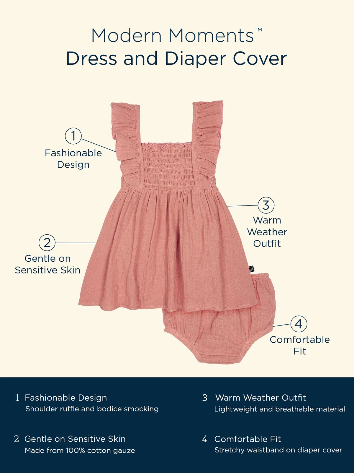 Baby Girl Cotton Dress and Diaper Cover O27016