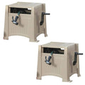 Light Taupe Resin Garden Hose Reel Hideaway (2 Pack) U8070