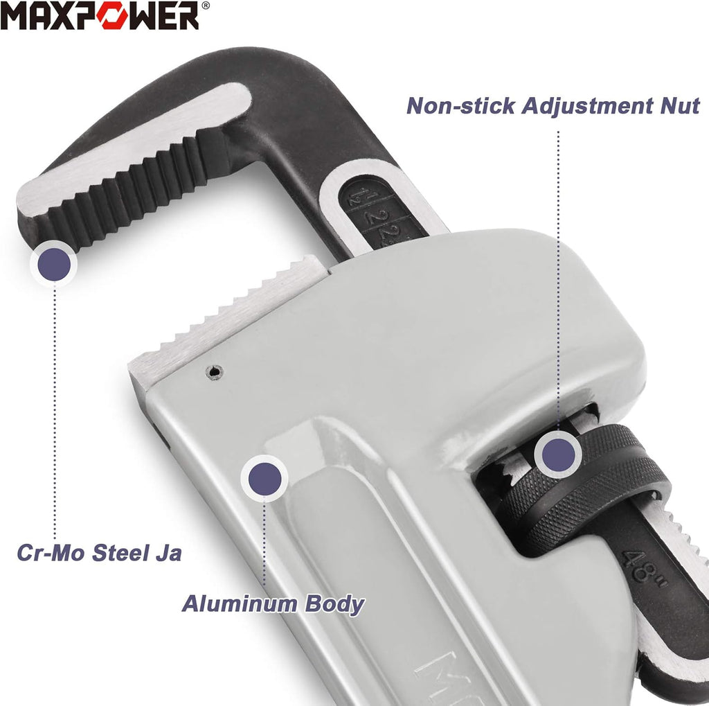 48-inch Aluminum Straight Pipe Wrench T444779