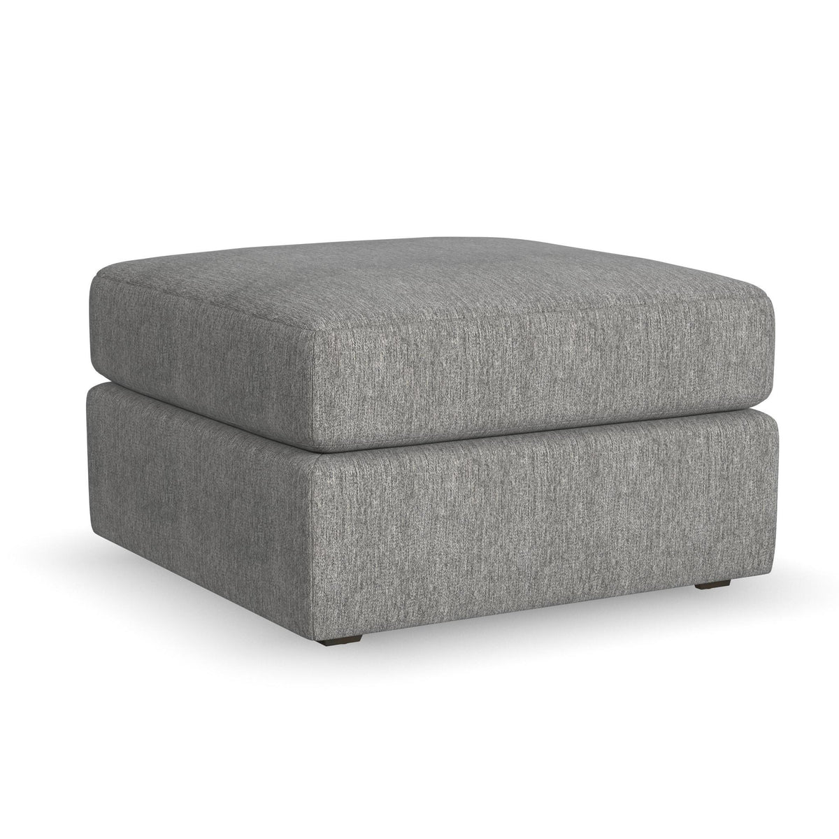 Gray Square Bumper Ottoman with Performance Fabric F42573