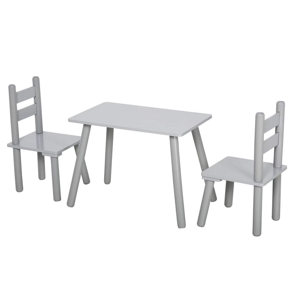 3-Piece Kids Wooden Table Chairs Set S7005