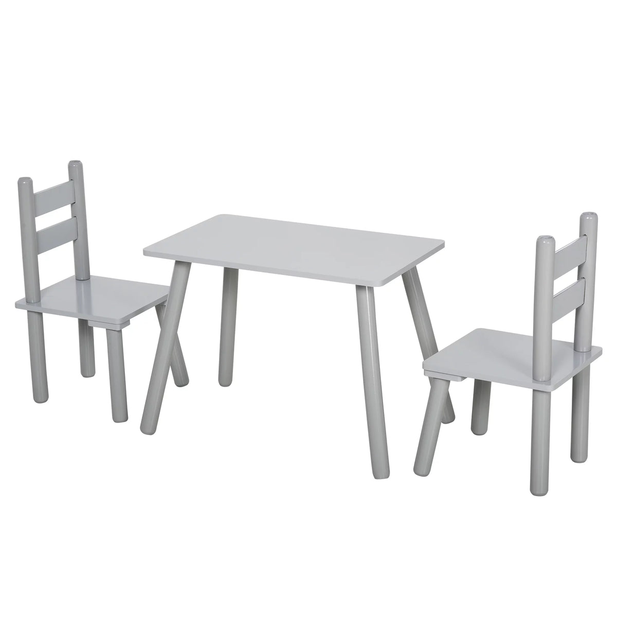 3-Piece Kids Wooden Table Chairs Set S7005