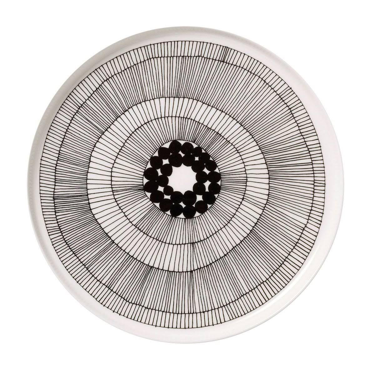 White/Black 25cm Plate D67202