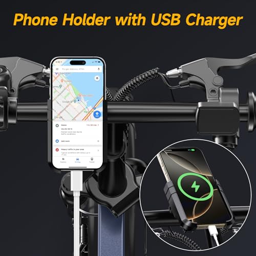 20MPH Dual-Seat Folding Electric Bike with 499Wh Removable Battery N80560