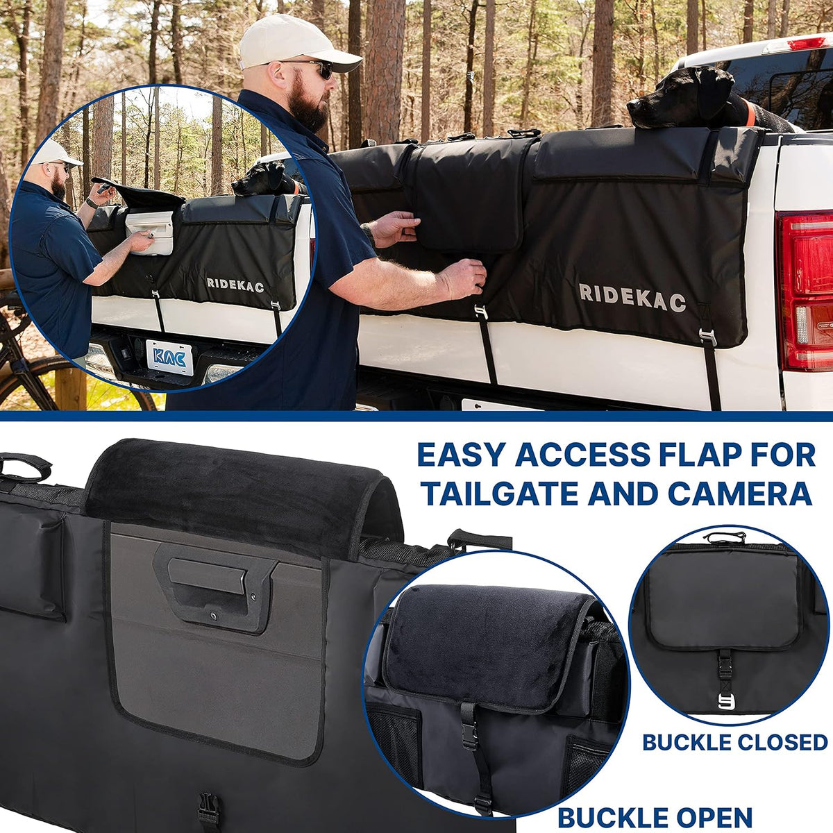 Bike Tailgate Pad with 2 Storage Pockets, 62, Up to 6 Bike Capacity L9591