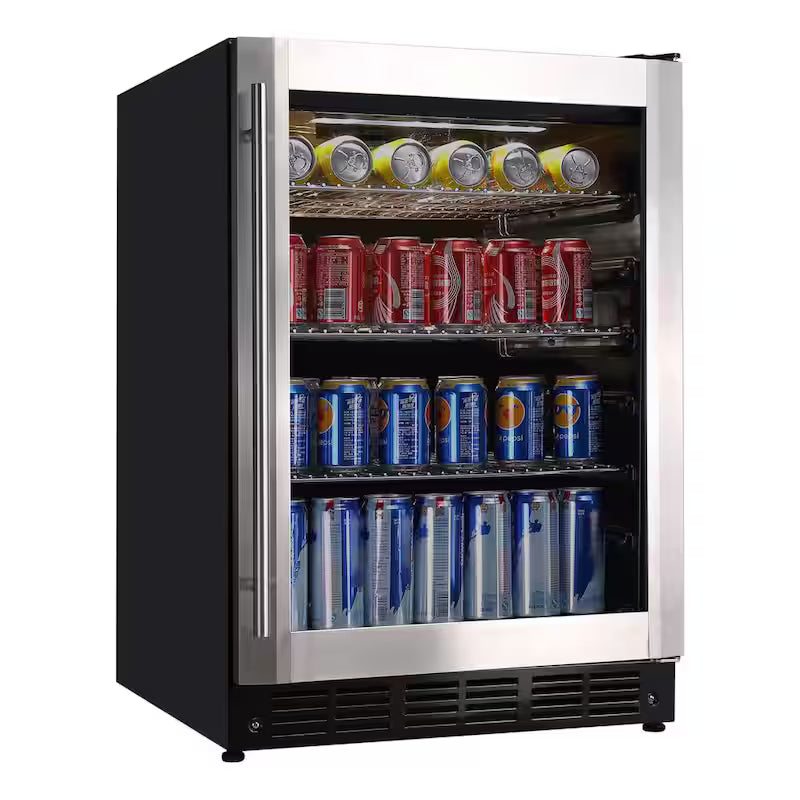 50 Bottle Wine and Beverage Cooler with Stainless Steel Door T5484
