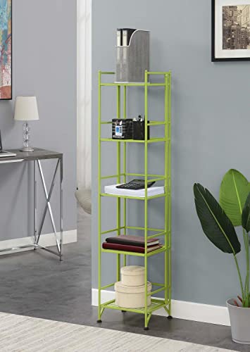 5-Tier Folding Metal Shelving Cobalt Blue O874